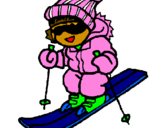 Desenho Menino a esquiar pintado por Emita