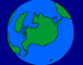 Desenho Planeta terra pintado por lima