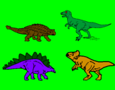 Desenho Dinossauros de terra pintado por CARLOS