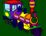 Desenho Comboio pintado por leo