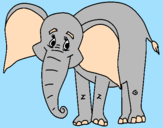 Desenho Elefante feliz pintado por Bia G.