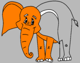 Desenho Elefante feliz pintado por Caio Roberto