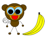 Desenho Macaco 2 pintado por leticia 