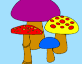 Desenho Cogumelos pintado por juliana