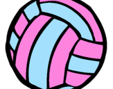 Desenho Bola de voleibol pintado por pam