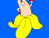 Desenho Banana pintado por maria eduarda  