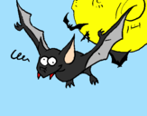 Desenho Morcego louco pintado por eduardo
