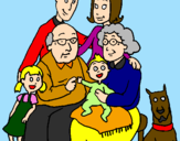 Desenho Família pintado por jéssica