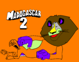 Desenho Madagascar 2 Alex pintado por mayara