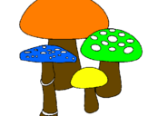 Desenho Cogumelos pintado por ISADORA