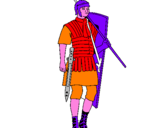 Desenho Soldado romano pintado por Ana Margarida