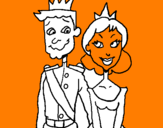 Desenho Príncipe e princesa pintado por kelly  medel