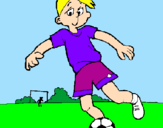 Desenho Jogar futebol pintado por charlie bronw sk8 na veia