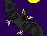 Desenho Morcego cão pintado por neia