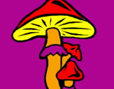 Desenho Cogumelos pintado por clarissa 