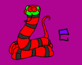 Desenho Serpente pintado por daria