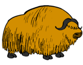 Desenho Bisonte  pintado por rafaela
