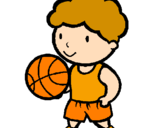 Desenho Jogador de basquete pintado por pipoquinha