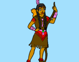 Desenho Rapariga índia pintado por nicole