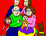 Desenho Família pintado por Ale