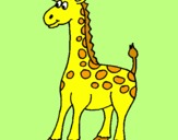 Desenho Girafa pintado por S