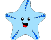 Desenho Estrela do mar pintado por Bia