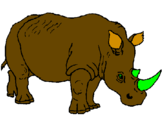Desenho Rinoceronte pintado por kika