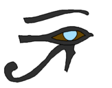 Desenho Olho de hórus pintado por solange
