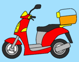 Desenho Ciclomotor pintado por bibi