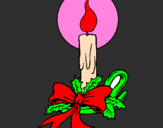 Desenho Vela de natal pintado por sofia