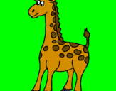Desenho Girafa pintado por Beatriz soares