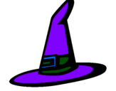 Desenho Chapéu de bruxa pintado por nocas