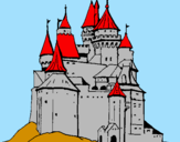 Desenho Castelo medieval pintado por Rafael p