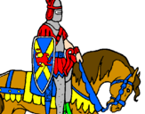 Desenho Cavaleiro a cavalo pintado por jandson