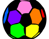 Desenho Bola de futebol pintado por gab/