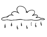 Desenho Chuva suave pintado por nuvem
