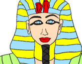 Desenho Tutankamon pintado por gui