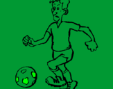 Desenho Jogador de futebol pintado por wesley