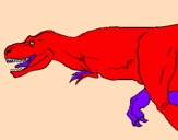Desenho Tiranossaurus Rex pintado por mario
