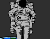 Desenho Astronauta pintado por ana isabel