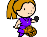 Desenho Rapariga tenista pintado por ingrid