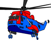 Desenho Helicoptero de resgate pintado por MATHEUS