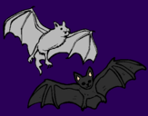 Desenho Um par de morcegos pintado por karen