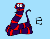 Desenho Serpente pintado por -Paty-