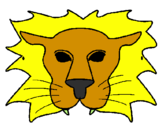 Desenho Leão pintado por luan