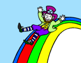 Desenho Duende no arco-íris pintado por sheila pimentel