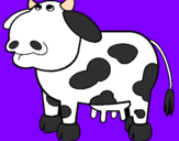 Desenho Vaca pensativa pintado por Margarida