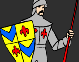 Desenho Cavaleiro da corte pintado por tendy