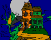 Desenho Casa encantada pintado por maria teresa