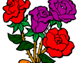 Desenho Ramo de rosas pintado por lala